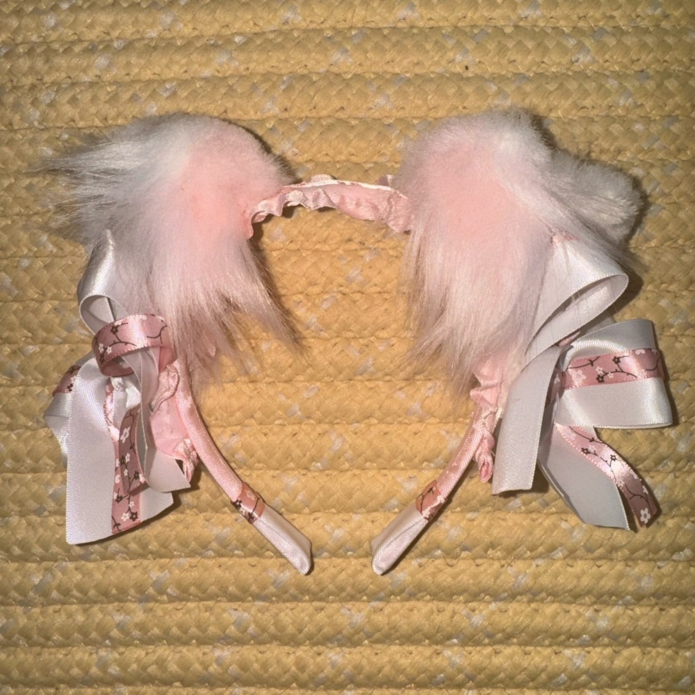 HANDMADE PINK SAKURA DOGGY EARS